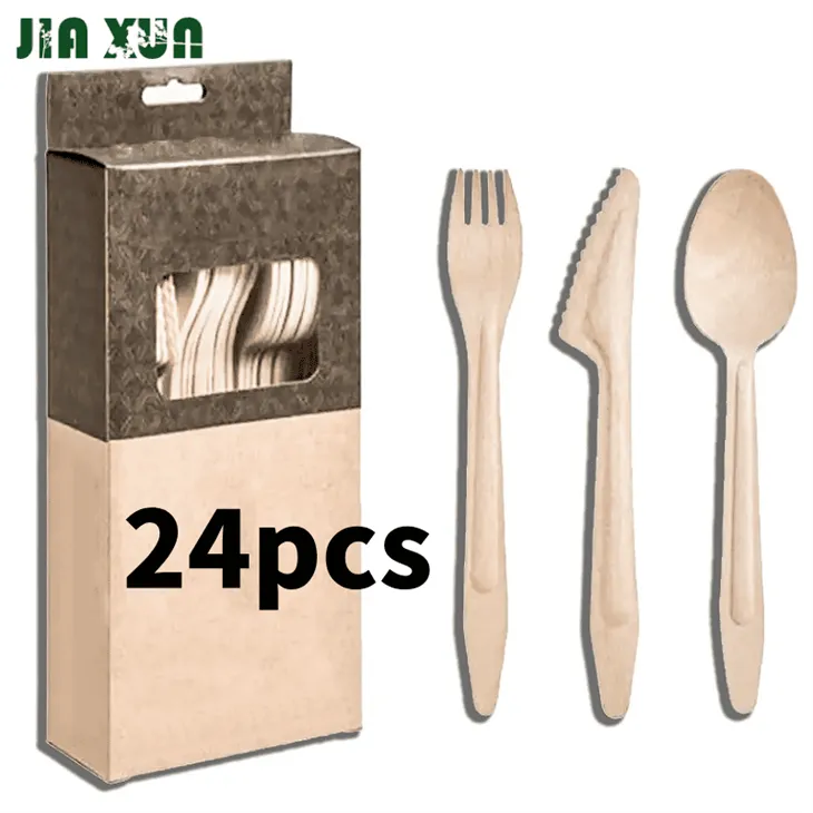 Biodegradable Wooden Cutlery Travel Set 